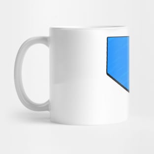 Bright Blue Nevada Outline Mug